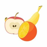 zomer fruit icoon, tekenfilm stijl vector