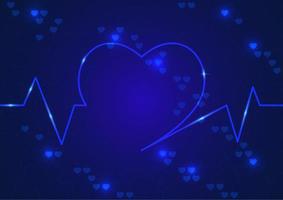 abstracte achtergrond met blauw hart vector