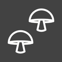 champignons lijn omgekeerd icoon vector