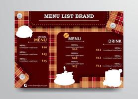 menu met modern design vector