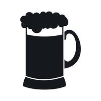 mok van donker bier icoon, gemakkelijk stijl vector