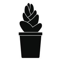 zand cactus pot icoon, gemakkelijk stijl vector