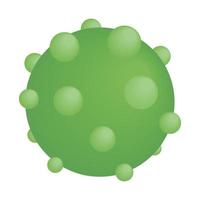 groen ronde virus isometrische icoon vector