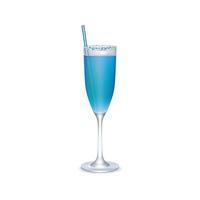 blauw realistisch cocktail vector