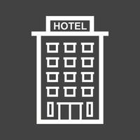 hotel lijn omgekeerd pictogram vector