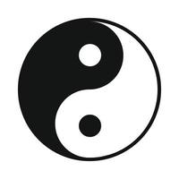 ying yang icoon, gemakkelijk stijl vector