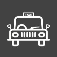 taxi lijn omgekeerd pictogram vector