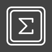 sommatie symbool lijn omgekeerd icoon vector