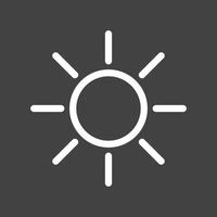 zonnig weer lijn omgekeerd icoon vector