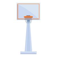 basketbal bord icoon, tekenfilm stijl vector