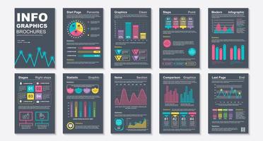 infographic brochures, ontwerpsjabloon voor gegevensvisualisatie vector