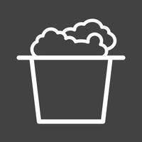 popcorn lijn omgekeerd pictogram vector