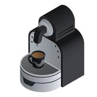 huis koffie maker icoon, isometrische stijl vector