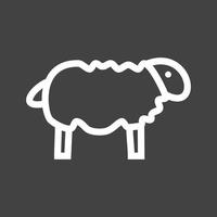 schapen lijn omgekeerd pictogram vector