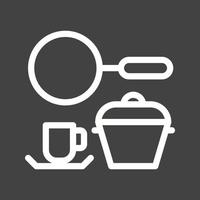 keuken reeks lijn omgekeerd icoon vector