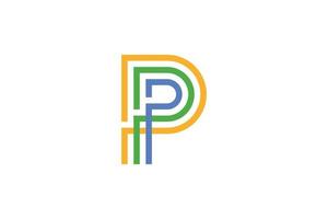 brief p modern logo vector