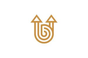 uniek monoline b logo vector