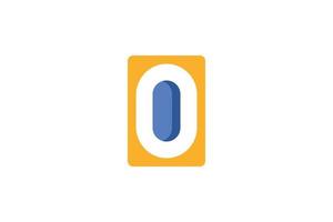 brief O kleurrijk logo vector