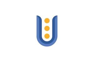 letter u abstract logo vector