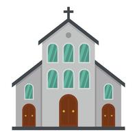 Katholiek kerk icoon, vlak stijl vector