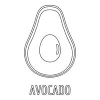 avocado icoon, schets stijl. vector