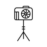 uniek camera staan vector icoon