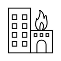 uniek brandend gebouw vector icoon