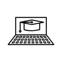 uniek online diploma uitreiking vector icoon