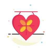 bord liefde hart bruiloft bedrijf logo sjabloon vlak kleur vector