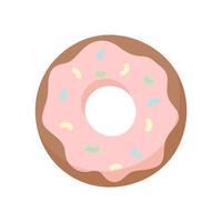 donut vlak ontwerp toetje icoon vector