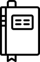 lijn pictogram voor boek vector