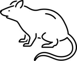 lijn pictogram voor rat vector