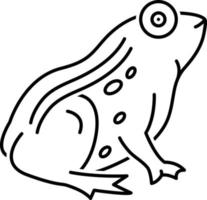 lijn pictogram voor kikker vector
