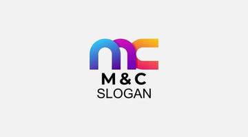 luxe brief mc logo ontwerpen element vector