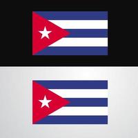 Cuba vlag banier ontwerp vector