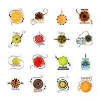 raksha bandhan, traditionele Indiase armband pictogramserie vector