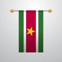 Suriname hangende vlag vector