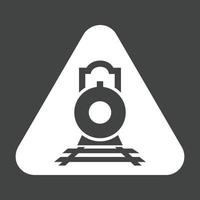 spoorweg teken glyph omgekeerd icoon vector