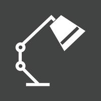 kantoor lamp glyph omgekeerd icoon vector