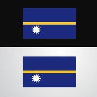 nauru vlag banier ontwerp vector