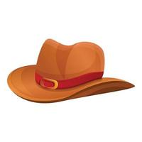 cowboy hoed icoon, tekenfilm stijl vector