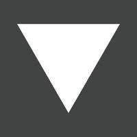 omgekeerd driehoek glyph omgekeerd icoon vector