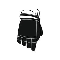 hockey handschoen zwart gemakkelijk icoon vector