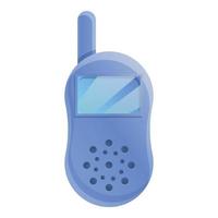 baby toezicht houden op walkie talkie icoon, tekenfilm stijl vector