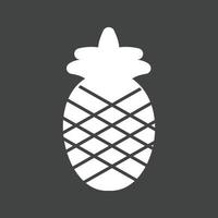 ananas glyph omgekeerd pictogram vector