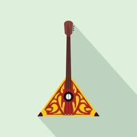 balalaika icoon, vlak stijl vector