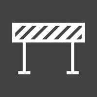 barrière glyph omgekeerd pictogram vector