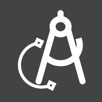tekening gereedschap glyph omgekeerd icoon vector
