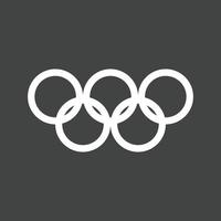 Olympische Spelen glyph omgekeerd icoon vector