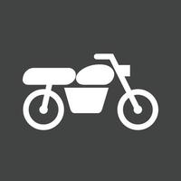 motorfiets glyph omgekeerd icoon vector
